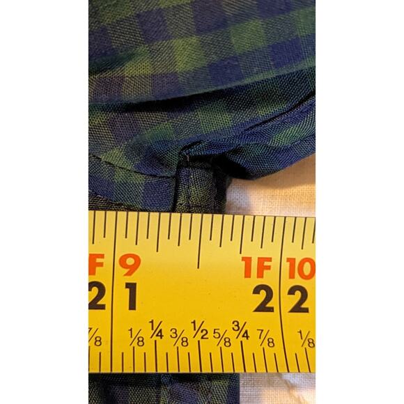 Abercrombie & Fitch Green/Navy Check Men's Button Down Shirt Size M - Picture 7 of 12